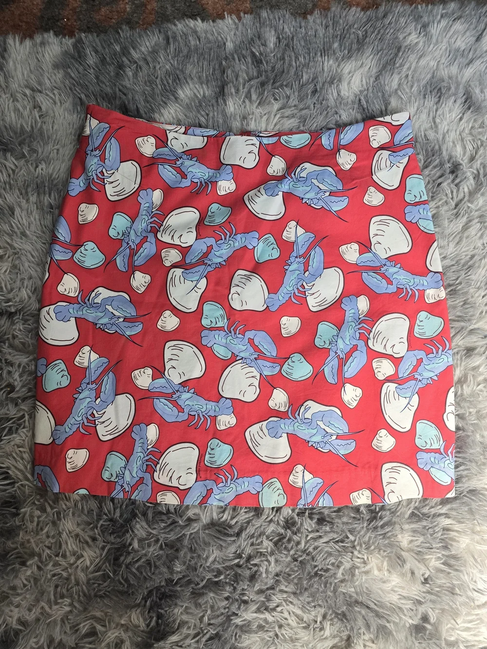 Vineyard Vines Red Lobster And Clam Print Mini Skirt, Size 6